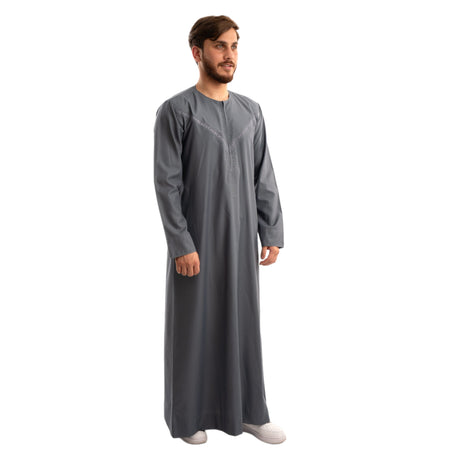 Silver Style Thobe | Al Noor Thobes | Jubba Near Me