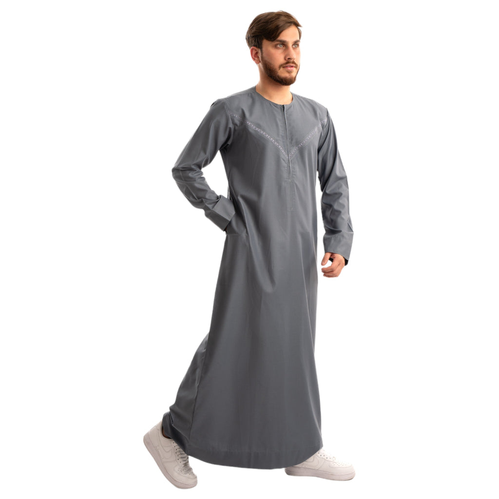 Mens Silver Jubba | Al Noor Emirati Thobe | Hub Alhaya