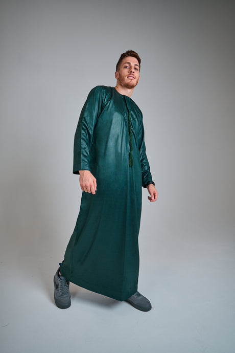 Green Jubba | Hub Alhaya Mens Thobes | Emerald Thobe