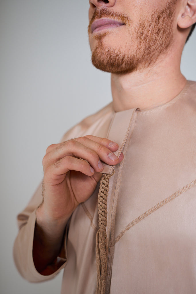 Gold Mens Thobe | Mens Jubba | Hub Alhaya