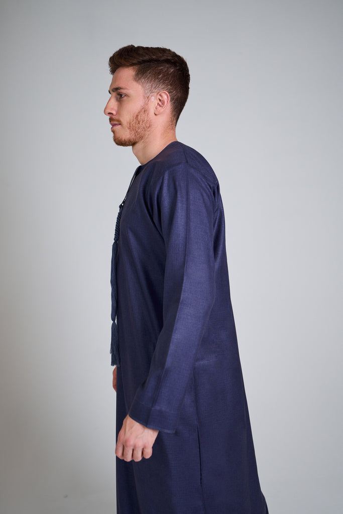 Purple Thobe Side View | Emirati Jubba | Hub Alhaya