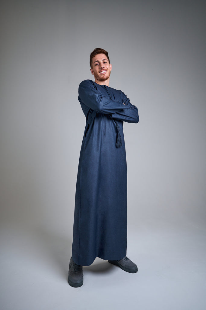 Blue Kandoora | Eid Thobe | Luxury Jubba