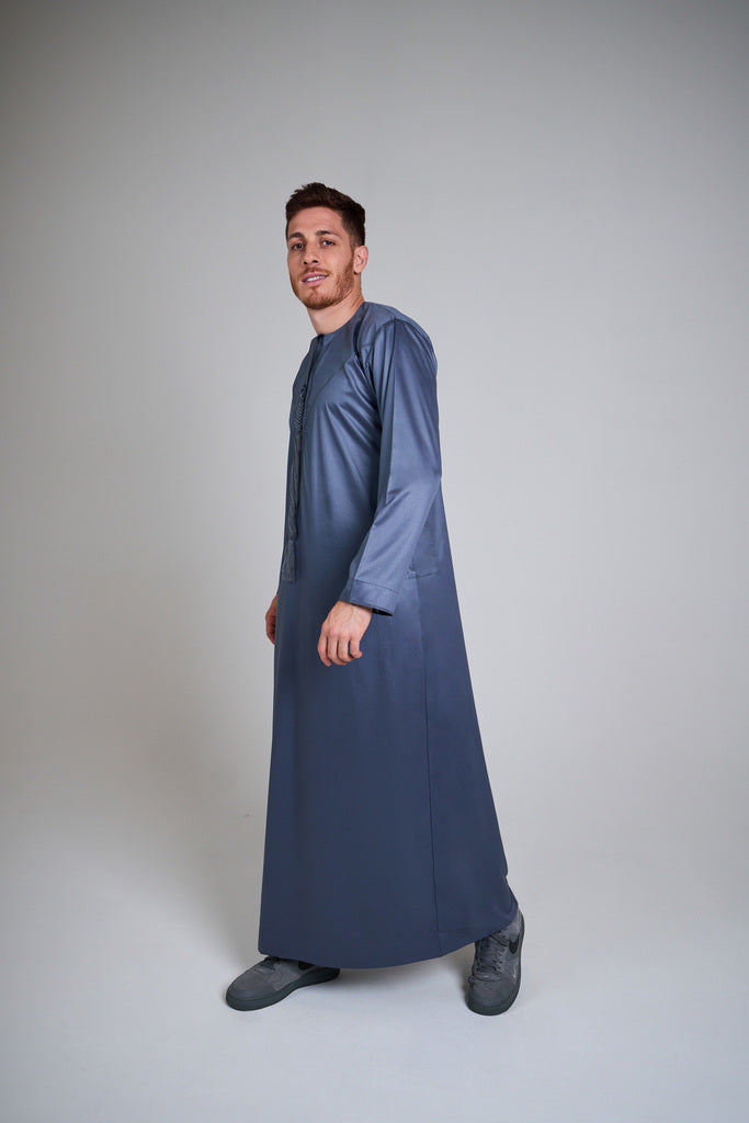 Dubai Blue Thobe | Blue Jubba | Hub Alhaya